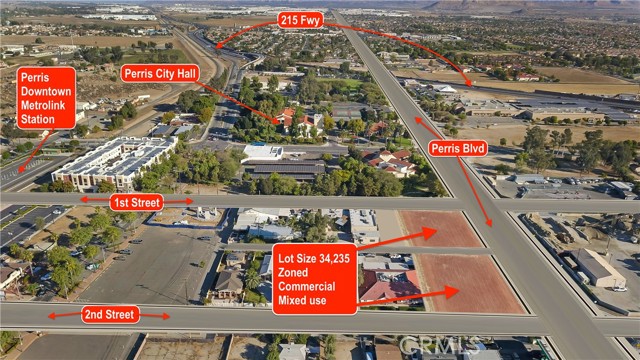 Fantastic Flat & Useable Commercial Zoned Mixed use Land Located in Downtown Perris. Over 500 Feet of Frontage that is seen by Thousands of vehicles per day traveling on South Perris Blvd. This is a Fantastic Opportunity with Tons of Potential. Come Build your Ideal dream Property.