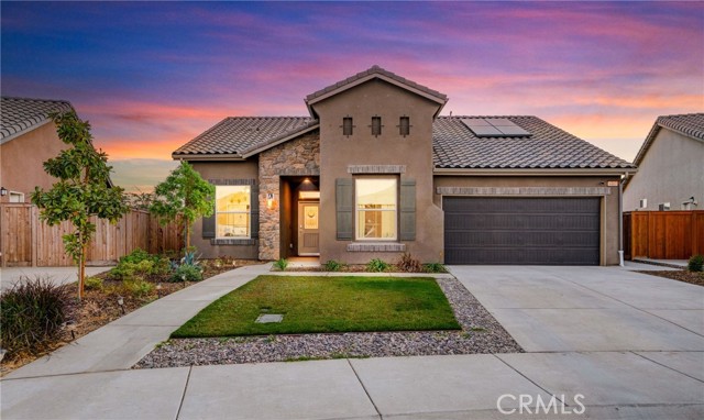 Located in the master planned neighborhood of Gossamer Grove is this 4 bedroom 2 bath SMART home built in 2020. Open concept floorplan with wood like tiled floors, great kitchen with a large granite island, stainless steel appliances. Spacious primary bedroom with a walk in closet, bathroom with dual sinks and private toilet. SMART Home includes electronic window shades & lighting all connected through ALEXA. Beautiful backyard with covered patio and extra concrete with partial block wall fencing. Very close to all three neighborhood parks and future school site.