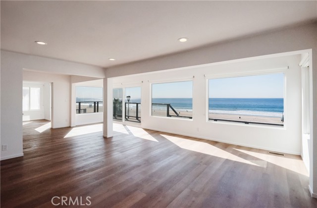 SPECTACULAR AND INCOMPARABLE STRAND RESIDENCE WITH 48 FEET ON THE OCEANFRONT OFFERS PANORAMIC BREATHTAKING WHITE SAND, WHITE WATER VIEWS OF THE OCEAN AND COASTLINE FROM PALOS VERDES TO MALIBU. COMPLETELY REMODELED, DRAMATIC CONTEMPORARY INTERIORS ON A GRAND SCALE WITH FORMAL ENTRY, 16'X26' LIVING ROOM, 10' FLAGSTONE FIREPLACE ADJACENT TO 12'X12' DINING ROOM AND 12'X22' MASTER SUITE. FINISHED IN THE PALATE OF COOL DECEMBER WHITE WITH NATURAL WALNUT FULL OVERLAY SHAKER CABINETS, WHITE CERAMIC SUBWAY TILE, PORCELAIN FLOORS, FRESH CONCRETE CASESARSTONE COUNTER TOPS, COMPLETE WITH A 492sf DECK.  TRULY ONE OF A KIND AND CAN NEVER BE DUPLICATED.  ALL 11 UNITS ON THE PROPERTY ARE BEING OFFERED FOR SALE FROM $2,900,000 TO $7,300,000.   PLEASE REFER TO PRIVATE REMARKS AND CALL LISTING AGENT FOR ADDITIONAL INFORMATION.