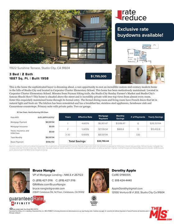 Photo of 11922 Sunshine Ter, Studio City, CA 91604